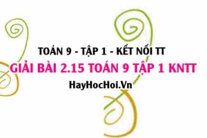 Bài 2.15 Toán 9 tập 1 SGK Kết nối tri thức